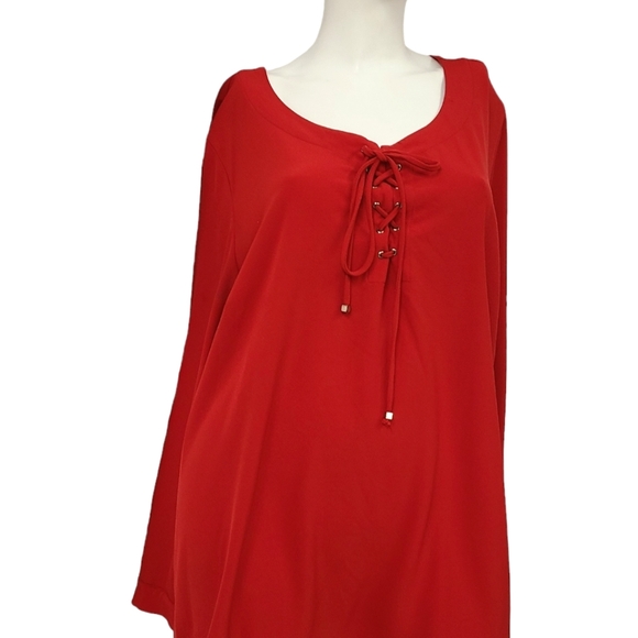 Jasmine & Juliana Plus Size Red lace up Tap size 3X - Picture 2 of 7